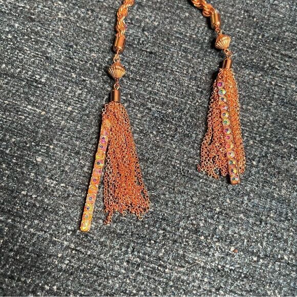 Rose Gold Flapper Chain Necklace - Picture 7 of 8